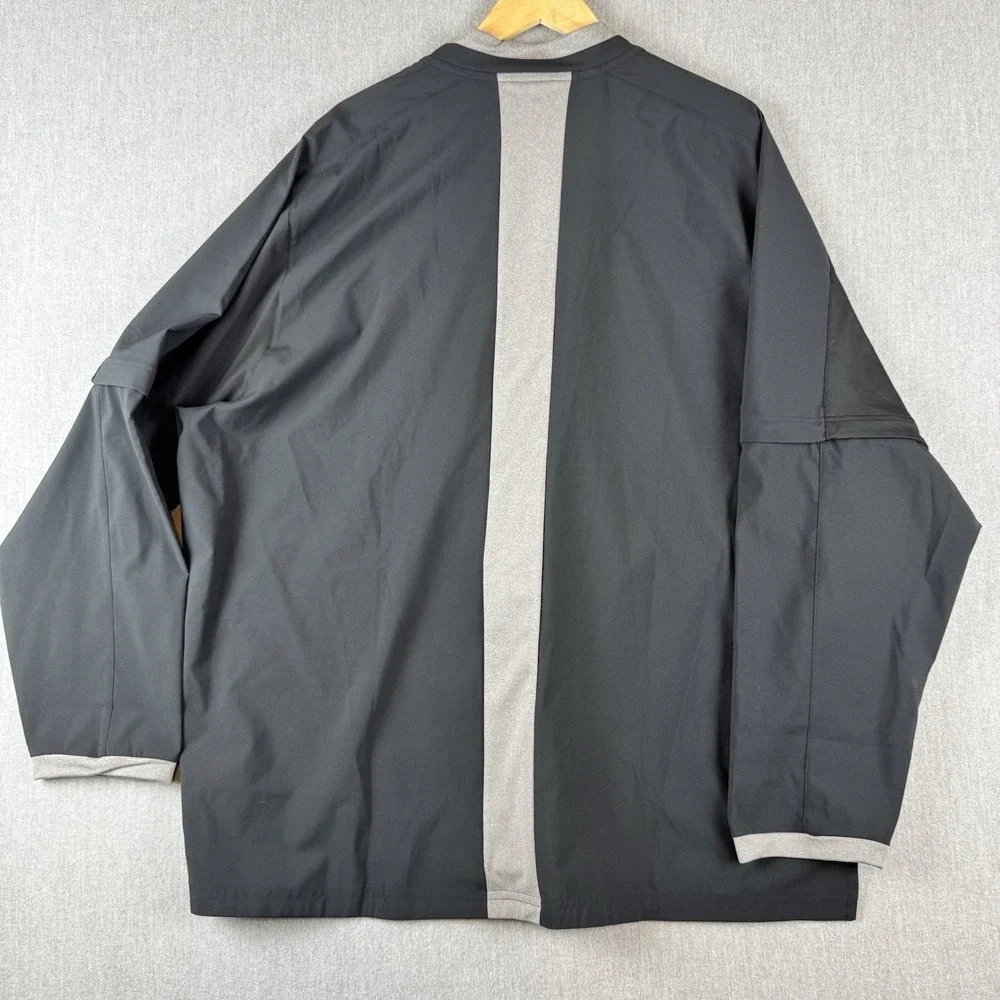 Adidas Baseball Ravens Pullover Jacket‎ 2XL Removable Sleeves Black Embroidered